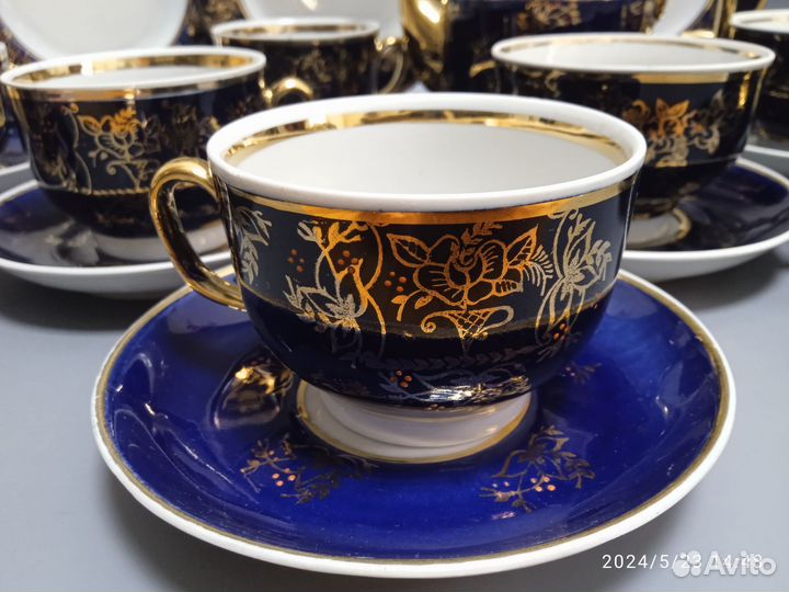 Сервиз чайный кобальт Довбыш
