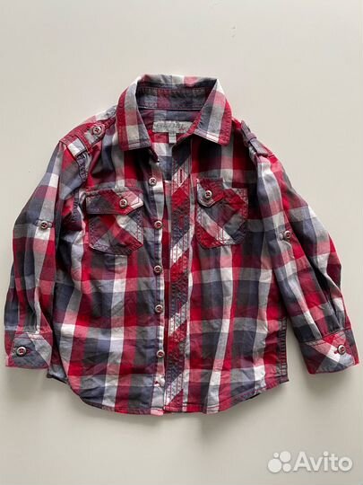 Рубашка в клетку детская Rebel рост до 104
