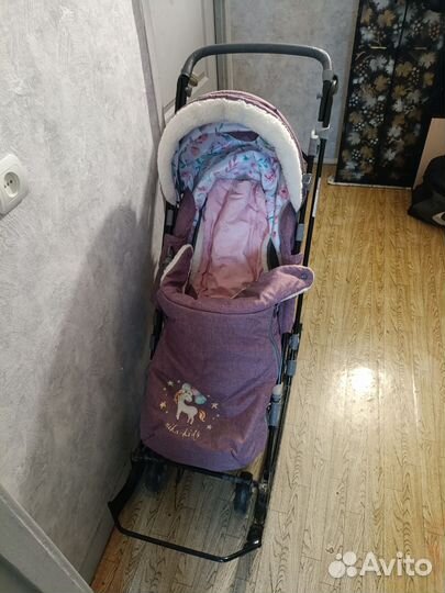 Детские санки коляска nika