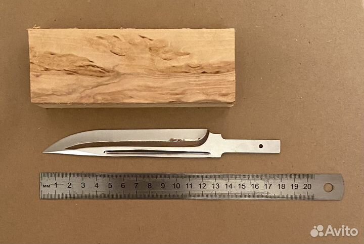 Клинок заготовка для ножа карельская береза