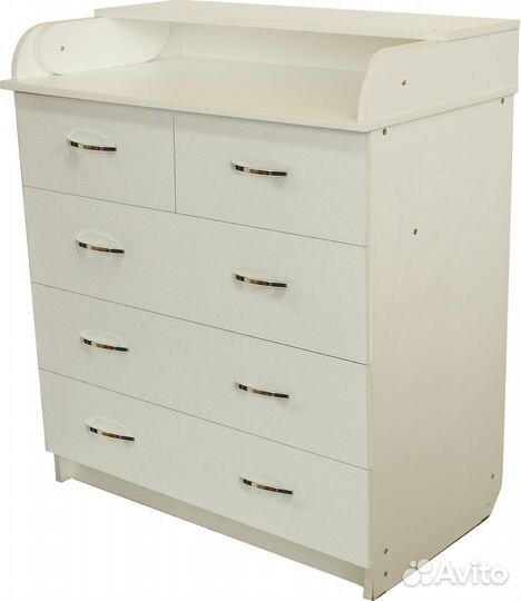 Пеленальный комод Соня 80/5 лдсп (5 ящиков) Белый