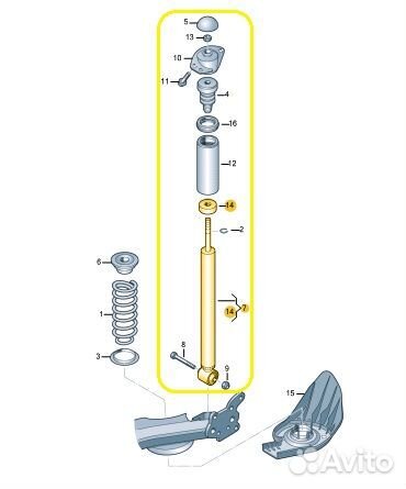 Амортизатор задний Skoda Rapid CWV 678727 2019