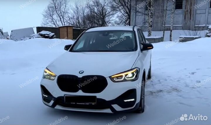 Накладки на зеркала BMW F84 М стиль рест черные