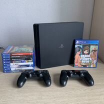 Sony PS4 slim 1tb+2 геймпада+игры