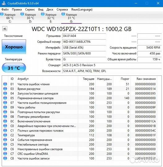 Внешний жёсткий диск 1Тб