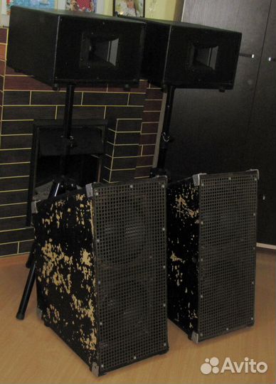 Колонки Frank Audio 2100W Рупоры Сабвуферы Стойки