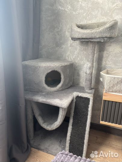 Когтеточка домик для кошек б/у