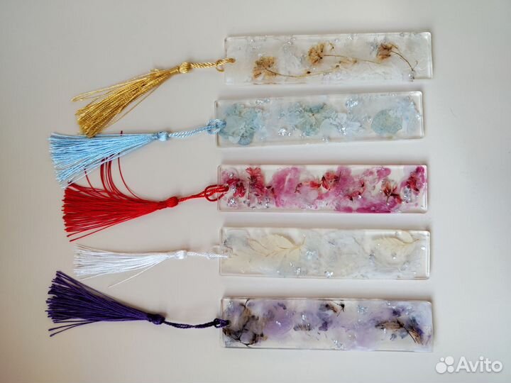 Закладки для книг с цветами