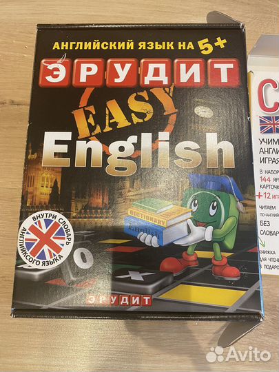 Настольная игра для изучения англиских слов Эрудит