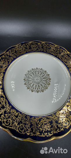 Антикварное блюдо grindley england кобальт