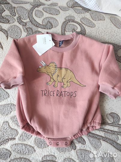 Свитшот/свитер детский боди на флисе новый 80