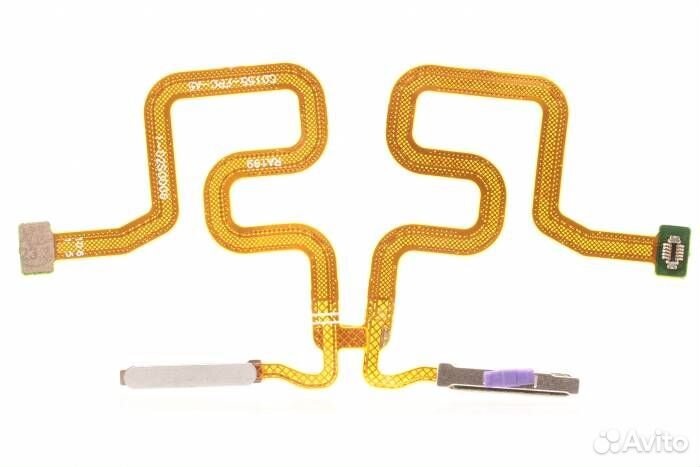 Шлейф для Realme 6 сканер отпечатка Белый