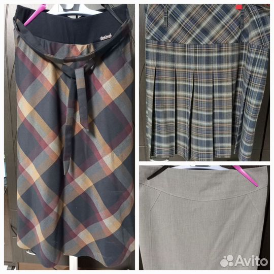 Юбка женская в клетку длинная