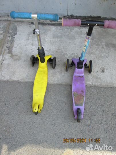 Самокат детский трехколесный бу
