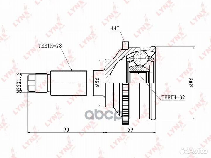 ШРУС наружный перед прав/лев Mazda 6 All Model