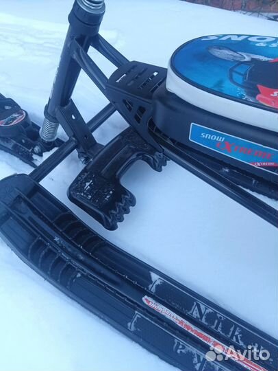 Детский снегокат Ника до 100кг с 2 амортизаторами