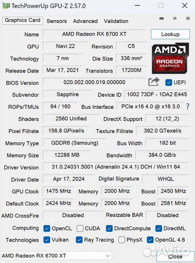 Компактный игровой пк Ryzen 5 3600 / 6700 XT