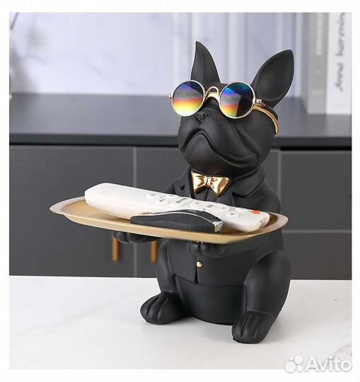 Ключница конфетница французский бульдог