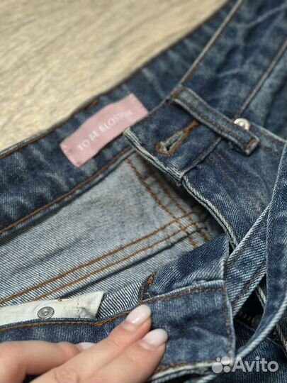 Джинсы женские широкие плотные xs s