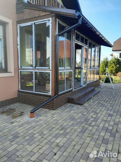 Остекление террасы, алюминиевые раздвижные системы