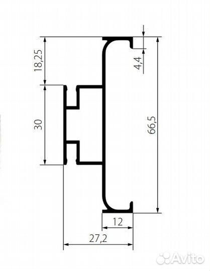 Профиль sola вертикальный L3000 отделка матовый че
