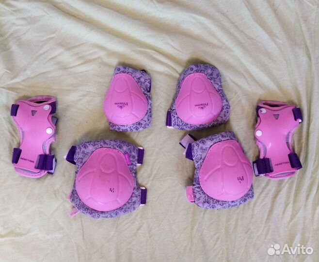 Роликовые коньки детские раздвижные с защитой