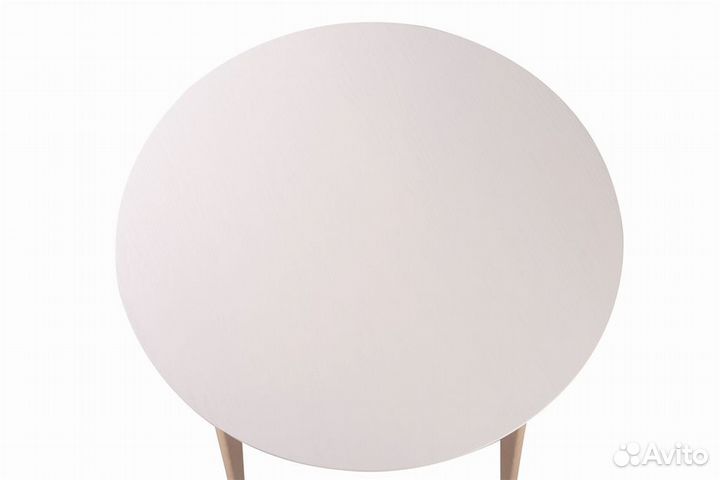 Стол Рэй-d900 (беленый дуб / белая эмаль) Круглый