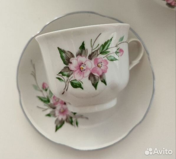 Фарфоровый чайный сервиз костяной фарфор СССР
