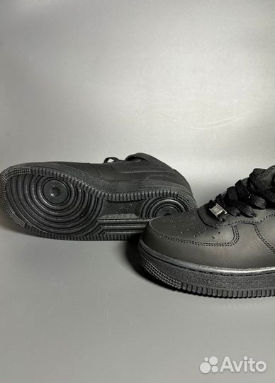 Кроссовки Nike Air Force 1 Mid Black Люкс