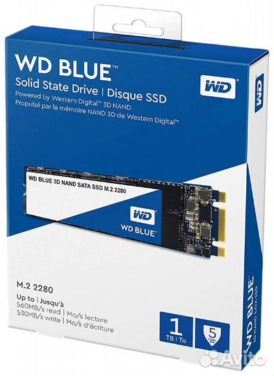 1TB Western Digital WDS100T2B0B M.2