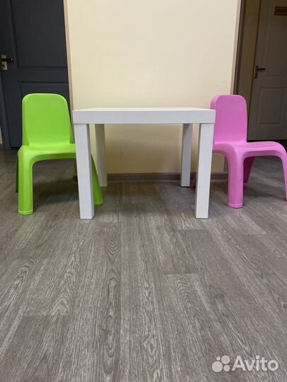 Детский стол и 2 стула IKEA