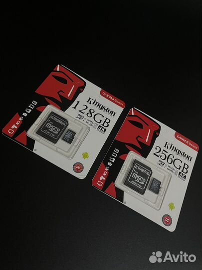Карта памяти micro sd 128 и 256 Гб