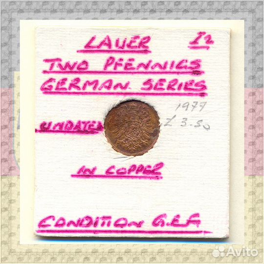 2 пфеннига Imitation coin Ludwig Chr. Lauer