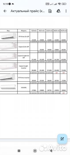 Кондиционер сплит система