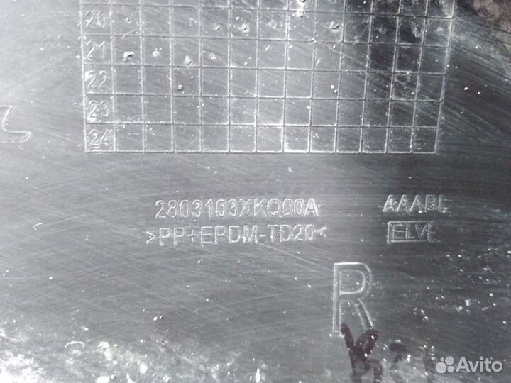 Накладка бампера переднего Haval F7