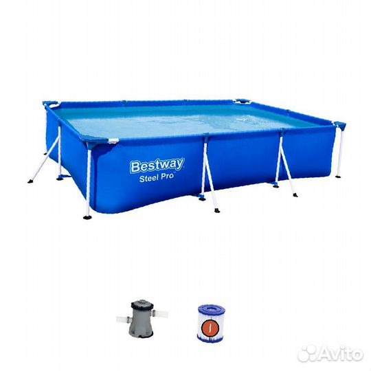 Бассейн 56411 каркасный Bestway 300 х 201 х 66 см