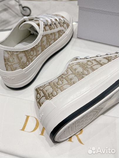 Кеды Christian Dior CD платформа текстиль