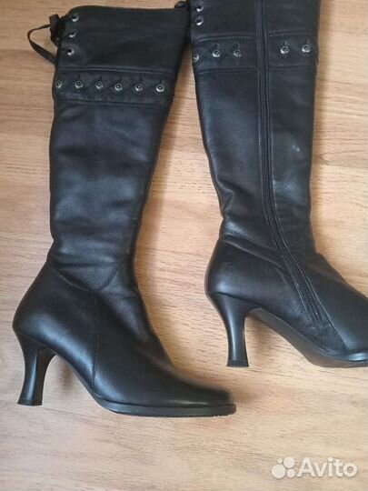 Кожаные сапоги