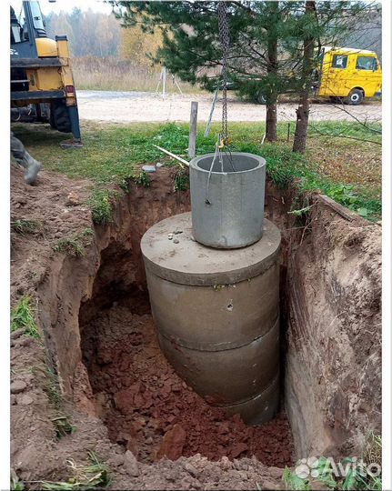 Септик из жби колец, металла + установка