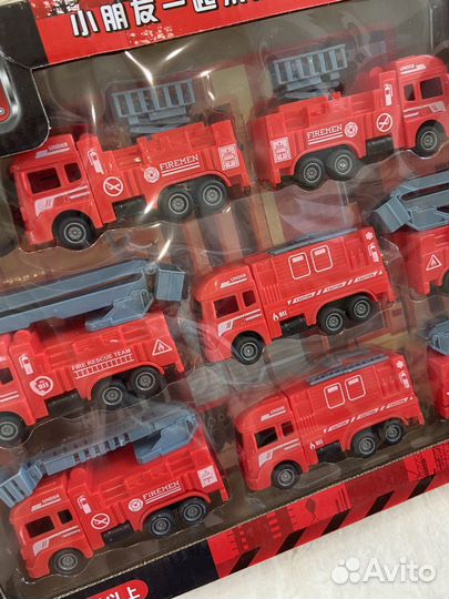 Набор машинок пожарная военная машина