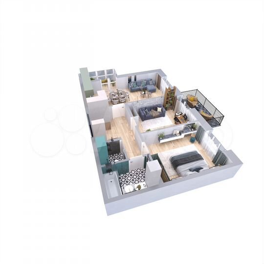 2-к. квартира, 75,8 м², 8/10 эт.