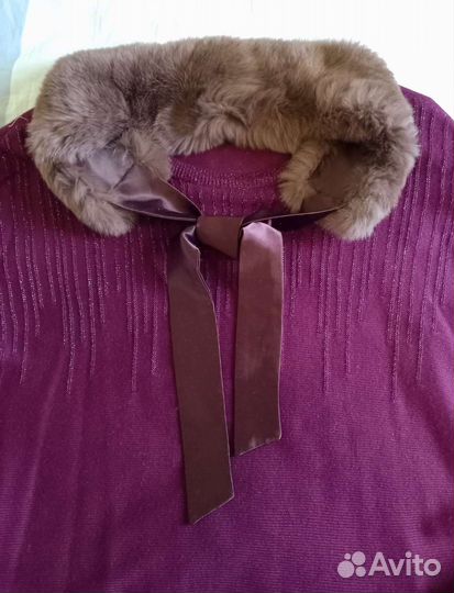 Меховой воротник норка съемный (горжетка)