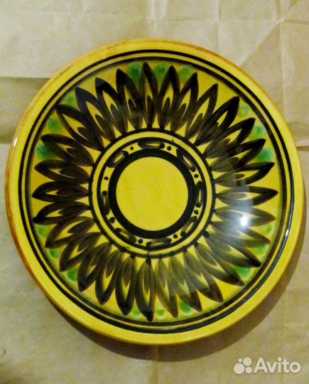 Блюдо Конаково Зик СССР ручная роспись
