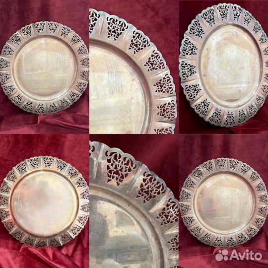 Поднос/сервировочное блюдо посеребрение Европа