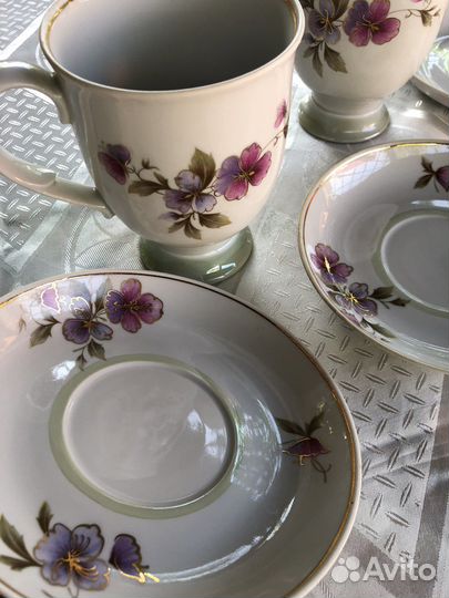 Чашки блюдца фарфор винтаж Дулево