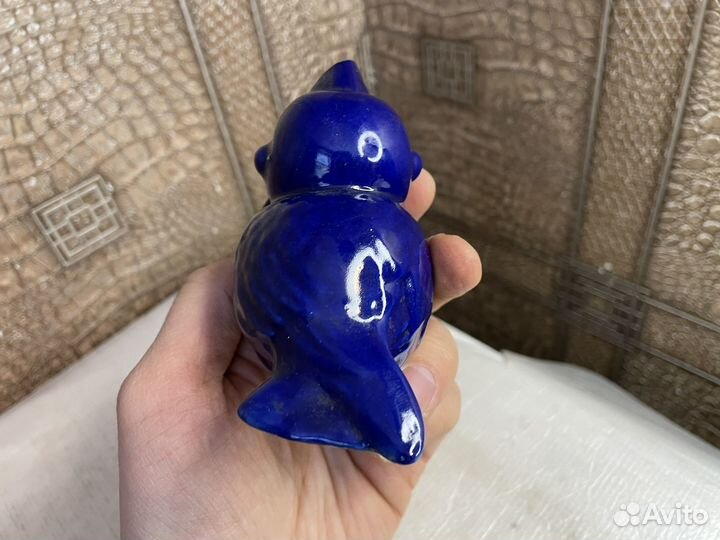 Редкая Статуэтка пепельница птенец 1970 год фаянс