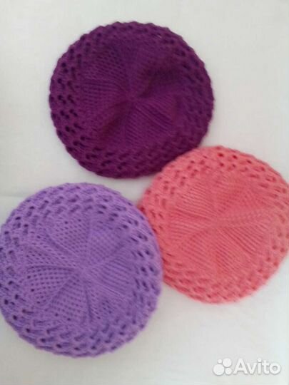 Берет/шапка сетка-узор