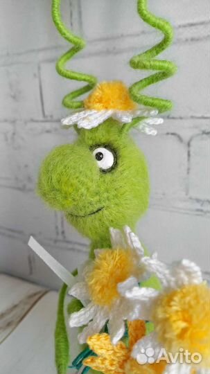 Таракашка Ромашка. Вязаная интерьерная игрушка