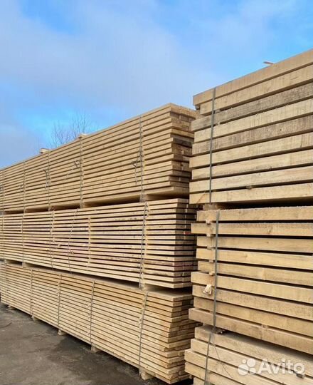 Доска обрезная из хвои (сосна/ель) 40x100x6000 ту