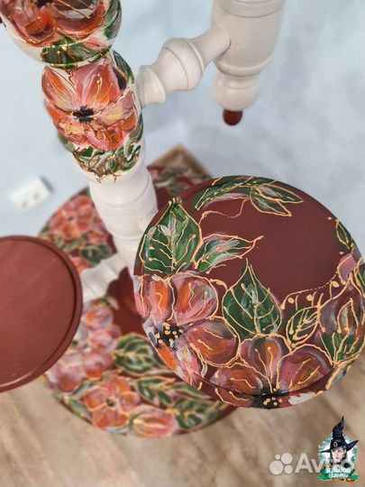 Подставка для цветов напольная винтаж/прованс